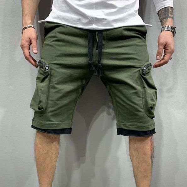 Khaki Cargo Shorts For Boys