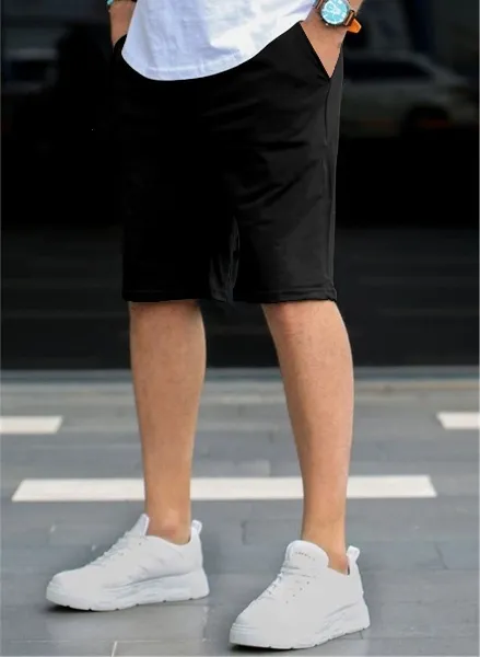 Men’s Plain Black Shorts