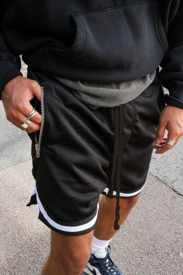 Black Mens Beach Shorts