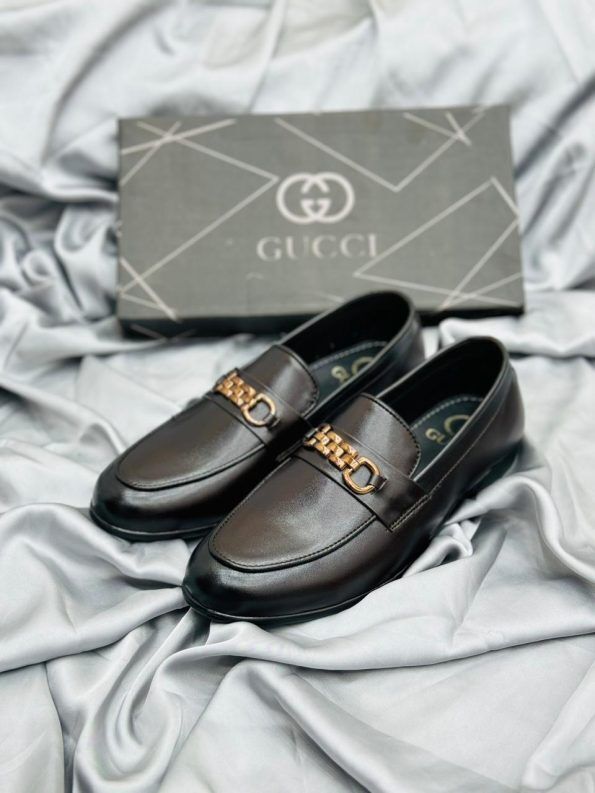 Gucci Chain Brown Shoes